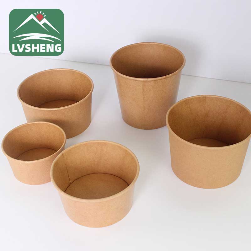 I-Biodegradable Kraft Paper Salad Bowl eneSiciko